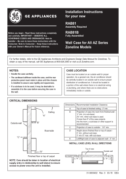 GE RAB81 Guide d'installation