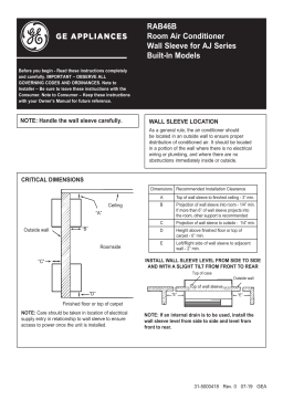 GE RAB46B Guide d'installation