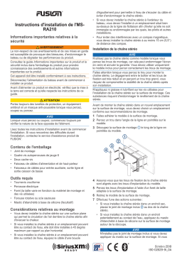 Fusion MS-RA210 Marine Entertainment System With Bluetooth & DSP Guide d'installation