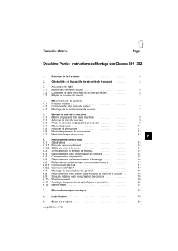 DURKOPP ADLER 382 Guide d'installation