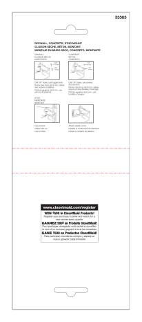 ClosetMaid Maxload Two Handle Hang-up Guide d'installation | Fixfr