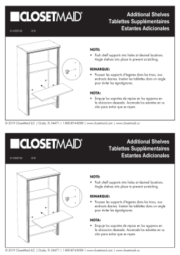 ClosetMaid Narrow Extra Shelf Guide d'installation