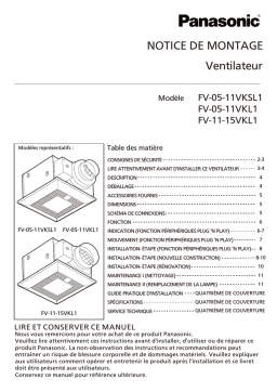 Panasonic FV-05-11VK1 Guide d'installation