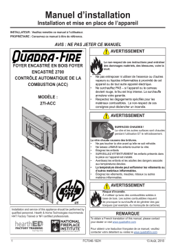 Quadrafire 2700i Wood Insert Guide d'installation