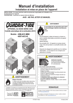 Quadrafire 4300 Millennium Wood Stove Guide d'installation