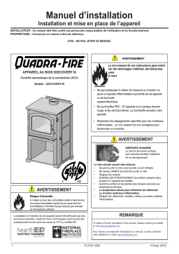 Quadrafire Discovery III Wood Stove Guide d'installation