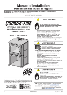 Quadrafire Discovery II Wood Stove Guide d'installation