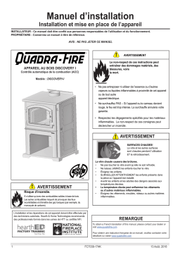 Quadrafire Discovery I Wood Stove Guide d'installation