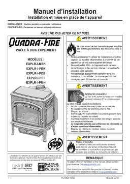 Quadrafire Explorer I Wood Stove Guide d'installation