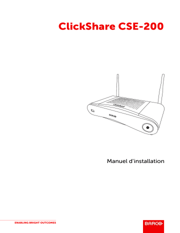 Installation manuel | Barco ClickShare CSE-200 Guide d'installation | Fixfr