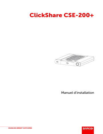 Installation manuel | Barco ClickShare CSE-200 Guide d'installation | Fixfr