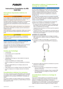 Fusion MS-DAB100A DAB  Module with Powered Antenna Guide d'installation