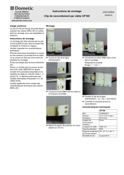 Dometic CP100 clip-on cable connection Guide d'installation