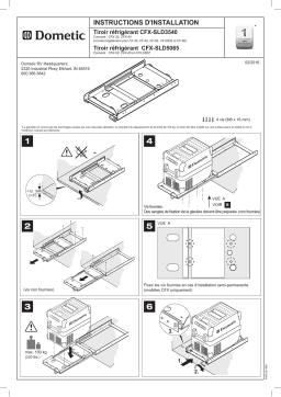 Dometic CFX-SLD3540, CFX-SLD5065 Fridge slide Guide d'installation