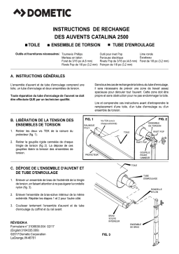 Dometic 2500 Catalina Awning Catalina Awning Guide d'installation