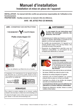 Vermont Castings Aspen C3 Wood Burning Stove Guide d'installation