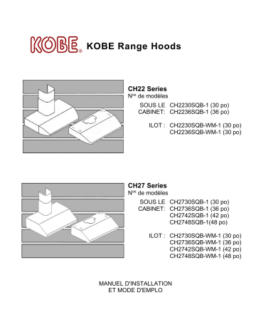 CH27 SQB-1 | Installation manuel | Kobe CH22 SQB-1 Guide d'installation | Fixfr