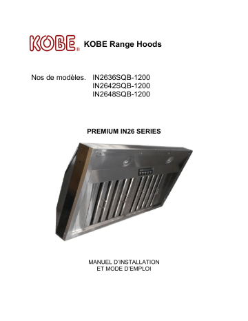 Installation manuel | Kobe IN26 SQB-1200 Guide d'installation | Fixfr