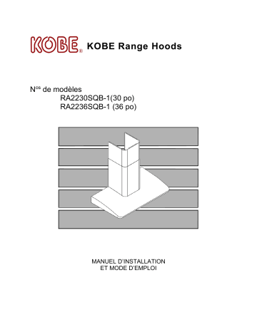 Installation manuel | Kobe RA22 SQB-1 Guide d'installation | Fixfr