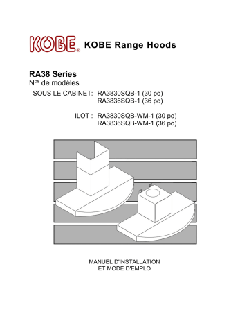 Installation manuel | Kobe RA38 SQB-1 Guide d'installation | Fixfr