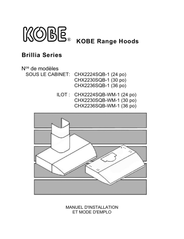 Installation manuel | Kobe CHX22 SQB-1 Guide d'installation | Fixfr