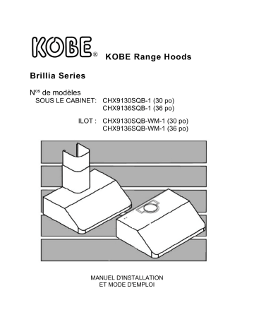 Installation manuel | Kobe CHX91 SQB-1 Guide d'installation | Fixfr