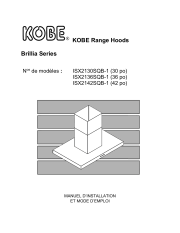 Installation manuel | Kobe ISX21 SQB-1 Guide d'installation | Fixfr