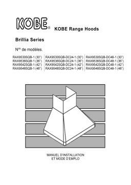 Kobe RAX95 SQB-1 Guide d'installation