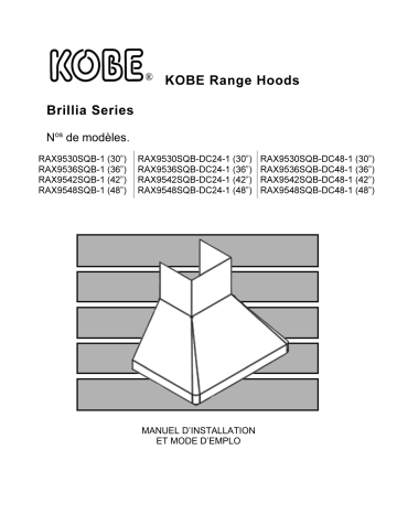 Installation manuel | Kobe RAX95 SQB-1 Guide d'installation | Fixfr