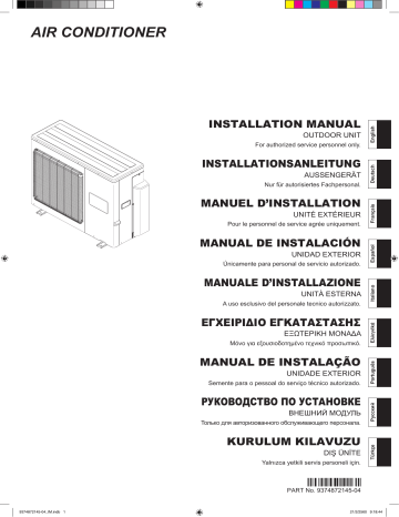 HOG18LAT3 | AOHG24LAT3 | ROG24LAT3 | AOHG18LAT3 | ROG18LAT3 | AOYG18LAT3 | AOYG24LAT3 | Installation manuel | Fujitsu HOG24LAT3 Guide d'installation | Fixfr