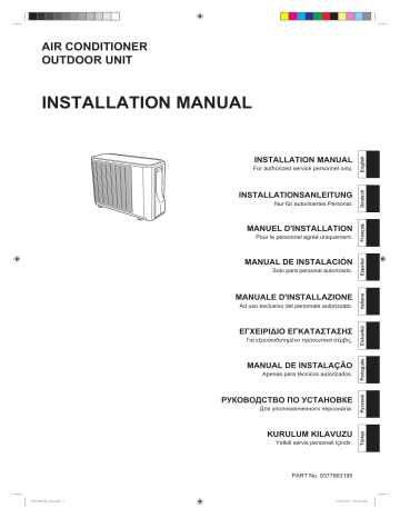 ROG24LALA | HOG24LALA | AOYG24LALA | Installation manuel | Fujitsu AOHG24LALA Guide d'installation | Fixfr