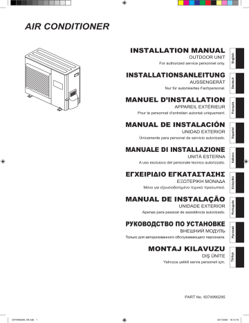 AOHG30LETL | AOYG30LETL | ROG36LETL | AOHG36LETL | AOYG36LETL | HOG36LETL | HOG30LETL | Installation manuel | Fujitsu ROG30LETL Guide d'installation | Fixfr