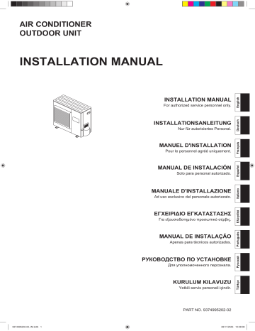 AOYG30LFT | AOHG30LFT | ROG30LFT | Installation manuel | Fujitsu HOG30LFT Guide d'installation | Fixfr