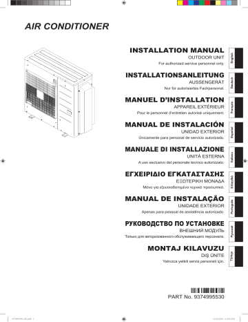 AOYG36LBLA5 | ROG45LBLA6 | AOHG45LBLA6 | ROG36LBLA5 | AOYG45LBLA6 | Installation manuel | Fujitsu AOHG36LBLA5 Guide d'installation | Fixfr