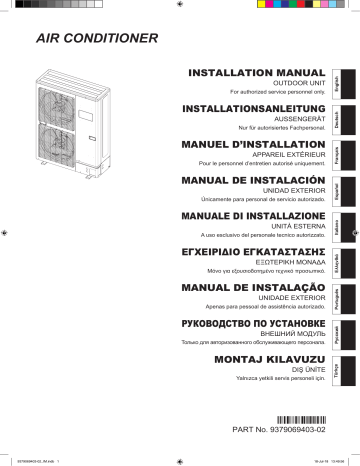 AOHG60LATT | ROG60LATT | Installation manuel | Fujitsu AOYG60LATT Guide d'installation | Fixfr