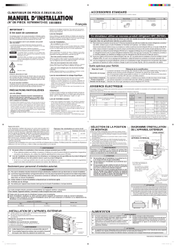 Fujitsu AOU12RLFF Guide d'installation