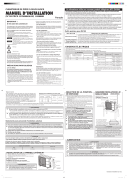 Fujitsu UOSH09AFFHJ Guide d'installation