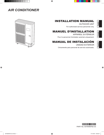 UOSH30AHXHJ | AOU30RLXEH | Installation manuel | Fujitsu ROSH30AHXHJ Guide d'installation | Fixfr