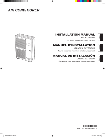 Installation manuel | Fujitsu AOU42RGLX Guide d'installation | Fixfr