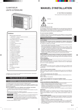 Fujitsu AOUG09LMAS1 Guide d'installation