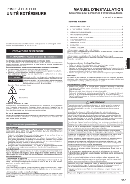 Fujitsu ROSH09AHWJ Guide d'installation