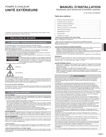 UOSH12AHWJ | UOSH18ASJ | UOSH15AHWJ | UOSH09AHWJ | UOSH24ASJ | Installation manuel | Fujitsu ROSH09AHWJ Guide d'installation | Fixfr