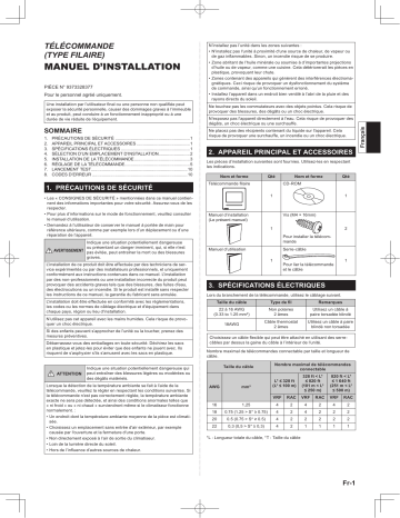 Installation manuel | Fujitsu UTY-RNRUZ1 Guide d'installation | Fixfr