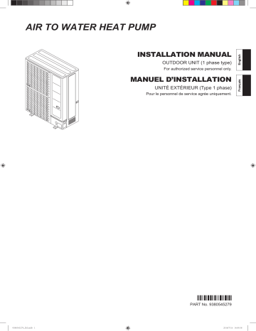 Installation manuel | Fujitsu WOHG160LJL Guide d'installation | Fixfr