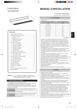 Fujitsu RYG54KRTA Guide d'installation