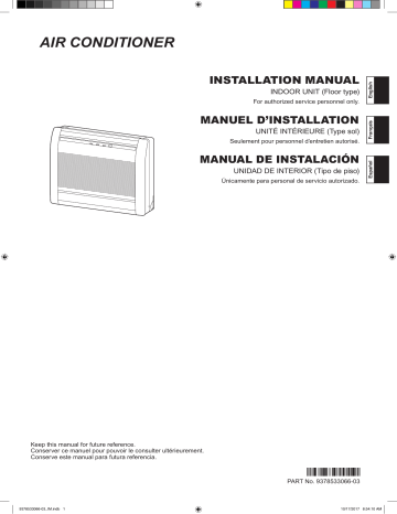 AGU15RLF | Installation manuel | Fujitsu AGU12RLF Guide d'installation | Fixfr
