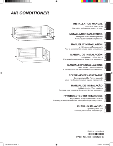 RDG14LHTBP | ARYG12LHTBP | ARYG14LHTBP | ARHG12LHTBP | RDG12LHTBP | HRG14LHTBP | HRG12LHTBP | Installation manuel | Fujitsu ARHG14LHTBP Guide d'installation | Fixfr