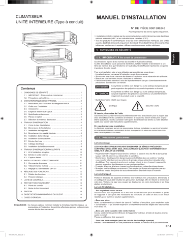 ARU48RGLX | ARU24RGLX | ARU18RGLX | ARU30RGLX | ARU36RGLX | ARU42RGLX | Installation manuel | Fujitsu ARU12RGLX Guide d'installation | Fixfr