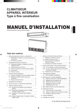 Fujitsu ARU12RLF Guide d'installation