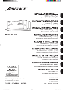 Fujitsu ARXC036GTEH Guide d'installation